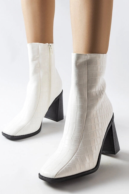 Belluci weiße Stiefeletten mit...