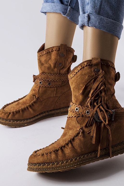 Braune Plattformstiefel, „Teodata"