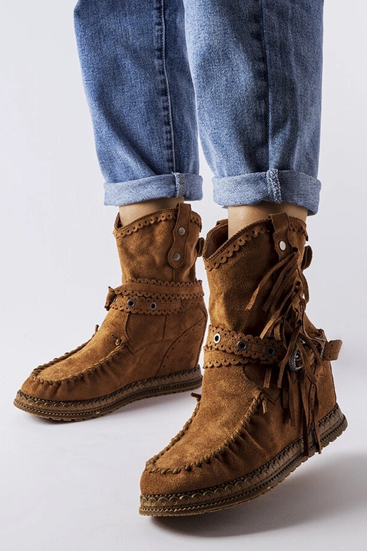 Braune Plattformstiefel, „Teodata"