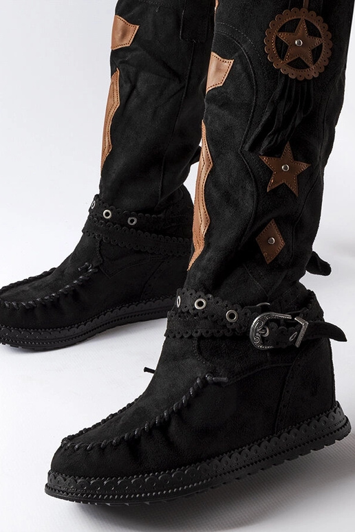 Schwarze Boho-Stiefel Putignano