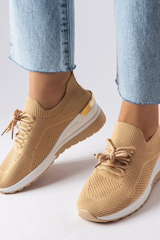 Beige Keil-Sneaker von Alberica