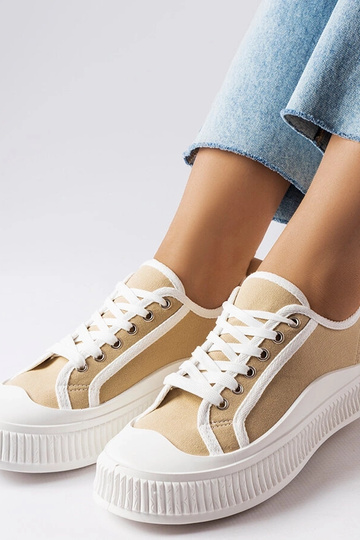 Beige Plateau-Sneakers... 2