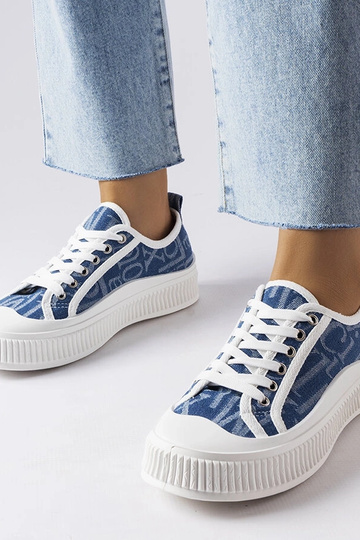 Marineblaue Plateau-Sneakers von Alfianello