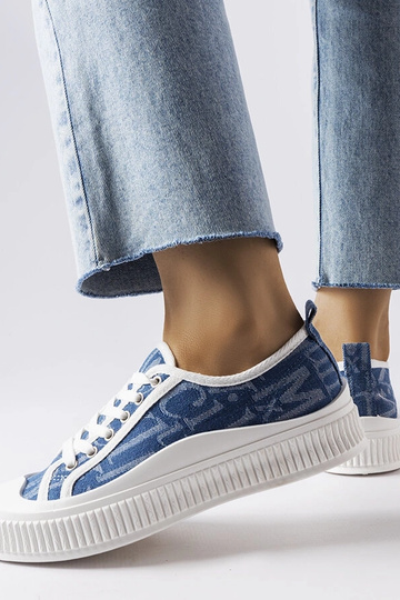 Marineblaue Plateau-Sneakers von Alfianello 2