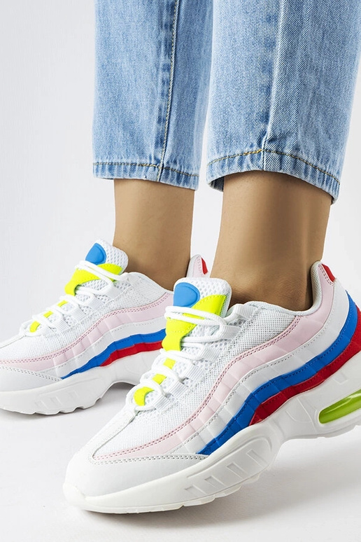 Weiße Sneakers mit bunten Einsätzen...