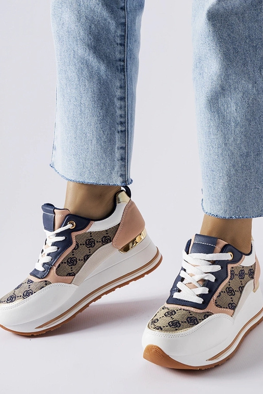 Rouxi – Weiße und rosa Keilsneakers Rouxi – Weiße und rosa Keilsneakers