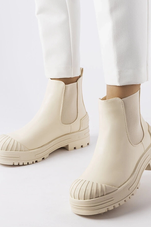 Beige Arbeiter mit Gummieinlagen Lange