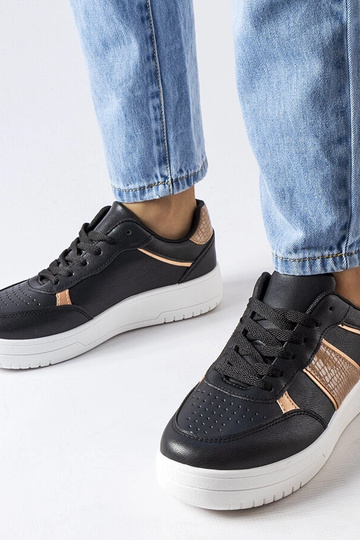 Schwarze und goldene...