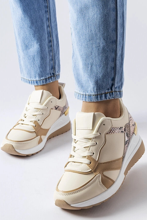 Beige Leopoldo-Keilsneakers Beige Leopoldo-Keilsneakers