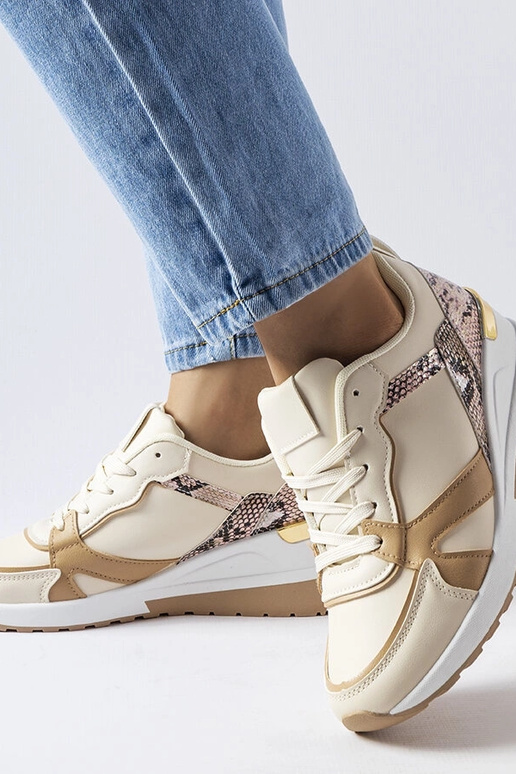 Beige Leopoldo-Keilsneakers Beige Leopoldo-Keilsneakers