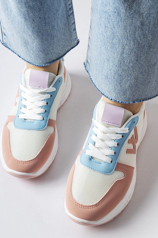 Weiß-rosa-blaue Sportschuhe, „Teresio" Weiß-rosa-blaue Sportschuhe, „Teresio"
