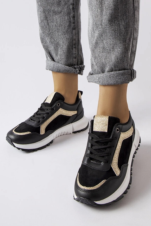 Schwarze Sneaker mit...