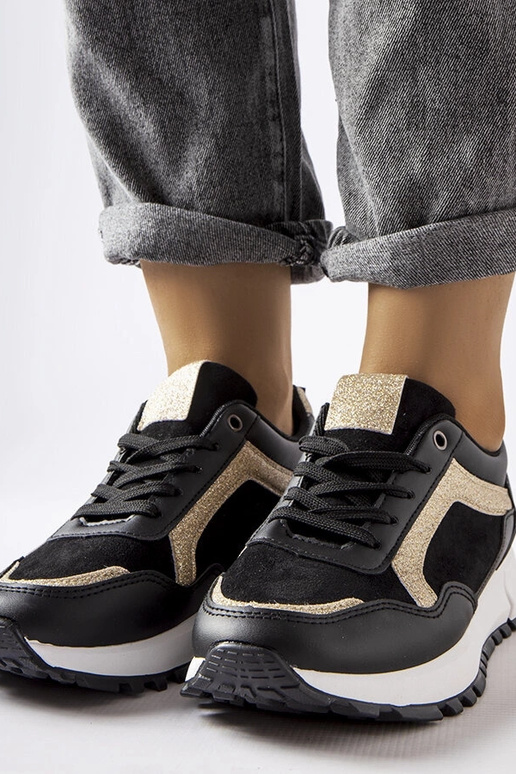 Schwarze Sneaker mit...