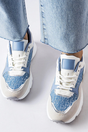 Blau-weiße Schuhe mit... 2