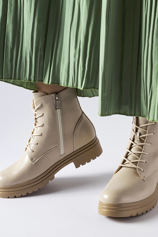 Beige Winter-Trekkingstiefel, „Vinceza"