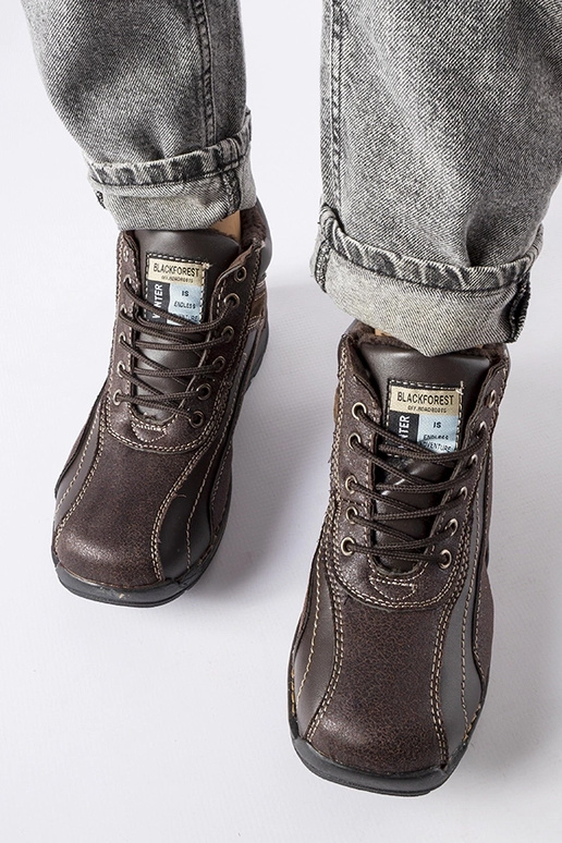 Braune isolierte Halbstiefel für... Braune isolierte Halbstiefel für...