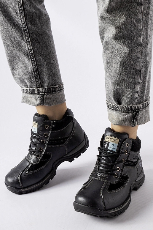 Schwarze Winter-Arbeitsstiefel, „Falla" Schwarze Winter-Arbeitsstiefel, „Falla"