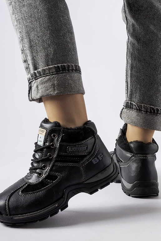 Schwarze Winter-Arbeitsstiefel, „Falla" Schwarze Winter-Arbeitsstiefel, „Falla"