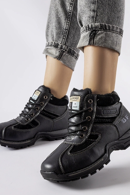 Schwarze Winter-Arbeitsstiefel, „Falla" Schwarze Winter-Arbeitsstiefel, „Falla"