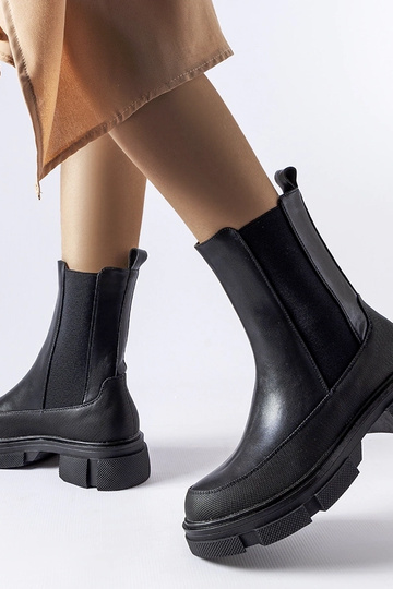 Schwarze Stiefelette mit... 2