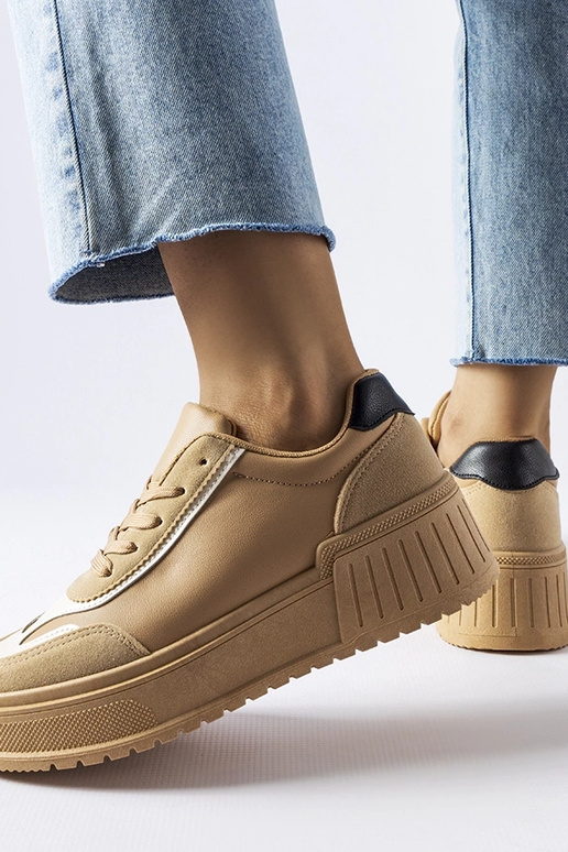 Beige Sneaker auf dickem Plateau Seluci Beige Sneaker auf dickem Plateau Seluci