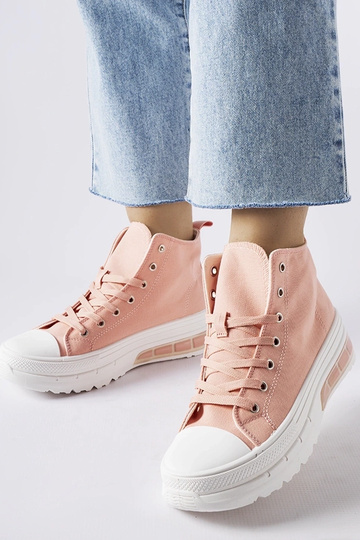 Ruhige rosa High-Top-Sneakers