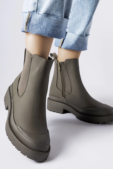 Grüne Damenstiefeletten Detis