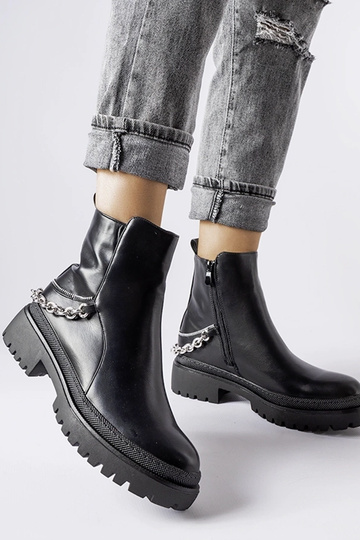 Schwarze Stiefeletten mit...