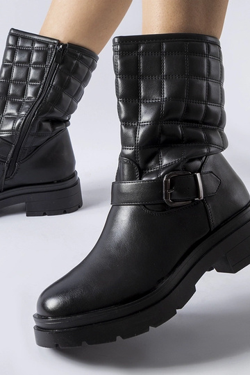 Bluffs – Schwarze, gesteppte Stiefeletten 2