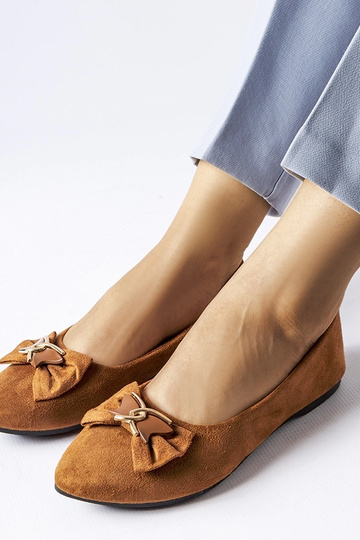 Jetté – Braune Ballerinas mit spitzer Spitze
