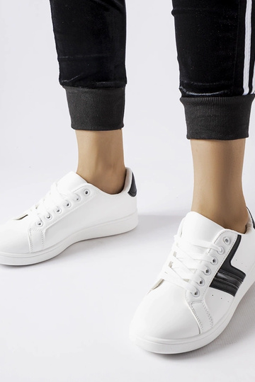 Weiße Sneakers mit schwarzen Einsätzen Rizzo