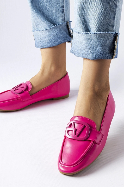 Delgi – Rosa Loafer mit Schnalle Delgi – Rosa Loafer mit Schnalle