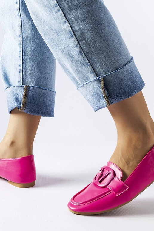 Delgi – Rosa Loafer mit Schnalle Delgi – Rosa Loafer mit Schnalle