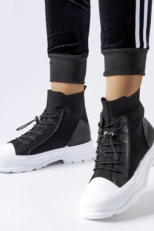 Schwarze Sneakers „Fredo“ mit hohem...