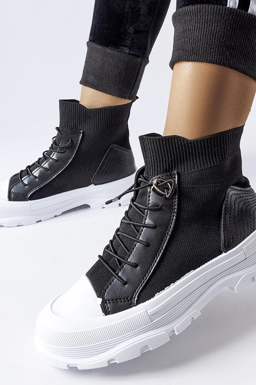 Schwarze Sneakers „Fredo“ mit hohem...