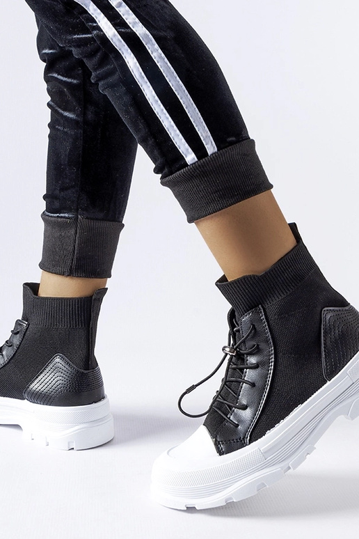 Schwarze Sneakers „Fredo“ mit hohem...