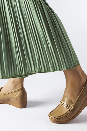 Braune Loafer mit Keilschnalle von Lerino 2