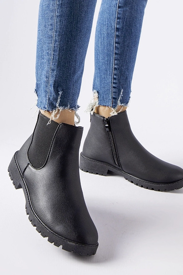 Schwarze klassische Freizeitschuhe aus Kunstleder Sabre