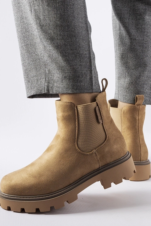 Beige Winterstiefeletten, „Big Star...