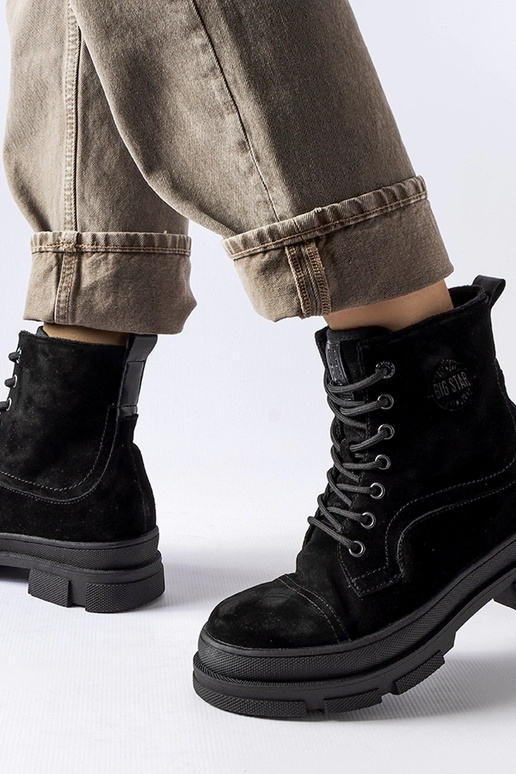 Schwarze Ledertasche BIG STAR KK274524