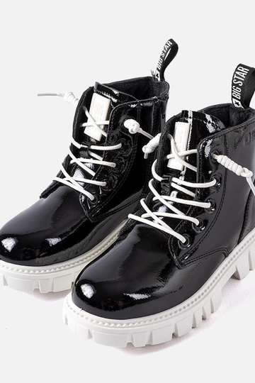 Schwarze Lackstiefeletten,... 2