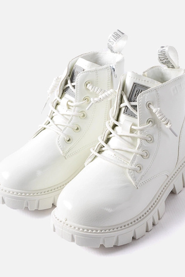 Weiße Lackstiefeletten, „Big Star MM374142" 2