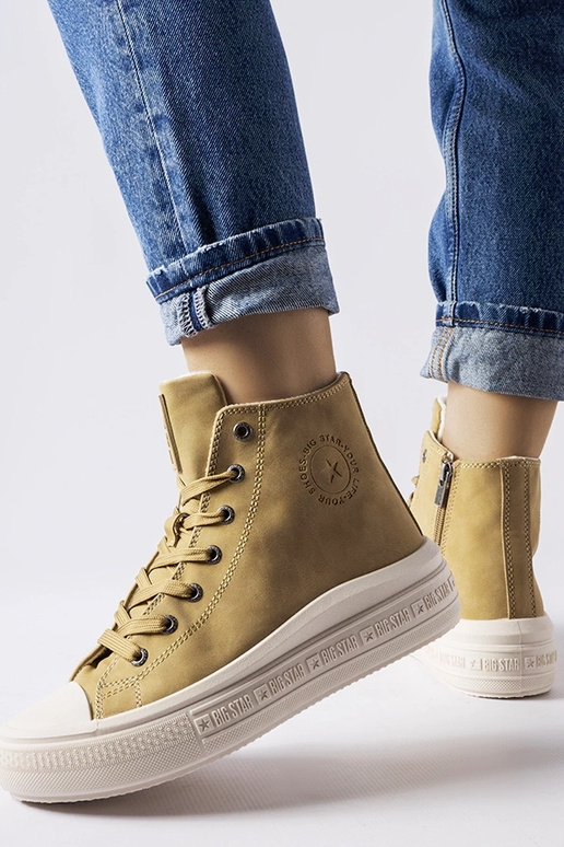 Dunkelbeige warme Sneakers Big Star...