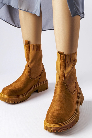 Braune Kunstwildleder-Stiefel Big Star MM274541 2