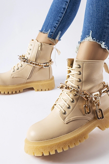 Beige Bowling-Stiefel mit... 2