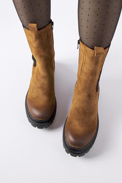 Braune isolierte Stiefel Bernardo