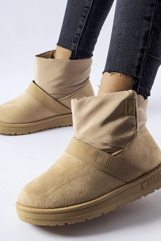 Sand-schwarze Stiefeletten aus...