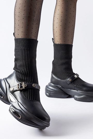 Ivana schwarze Sockenstiefel 2