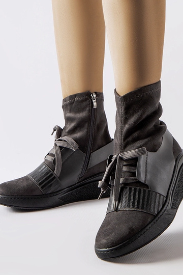 Graue Spoleto-Sock-Boots...