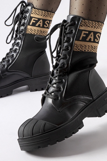 Schwarze Sock Boots mit... 2